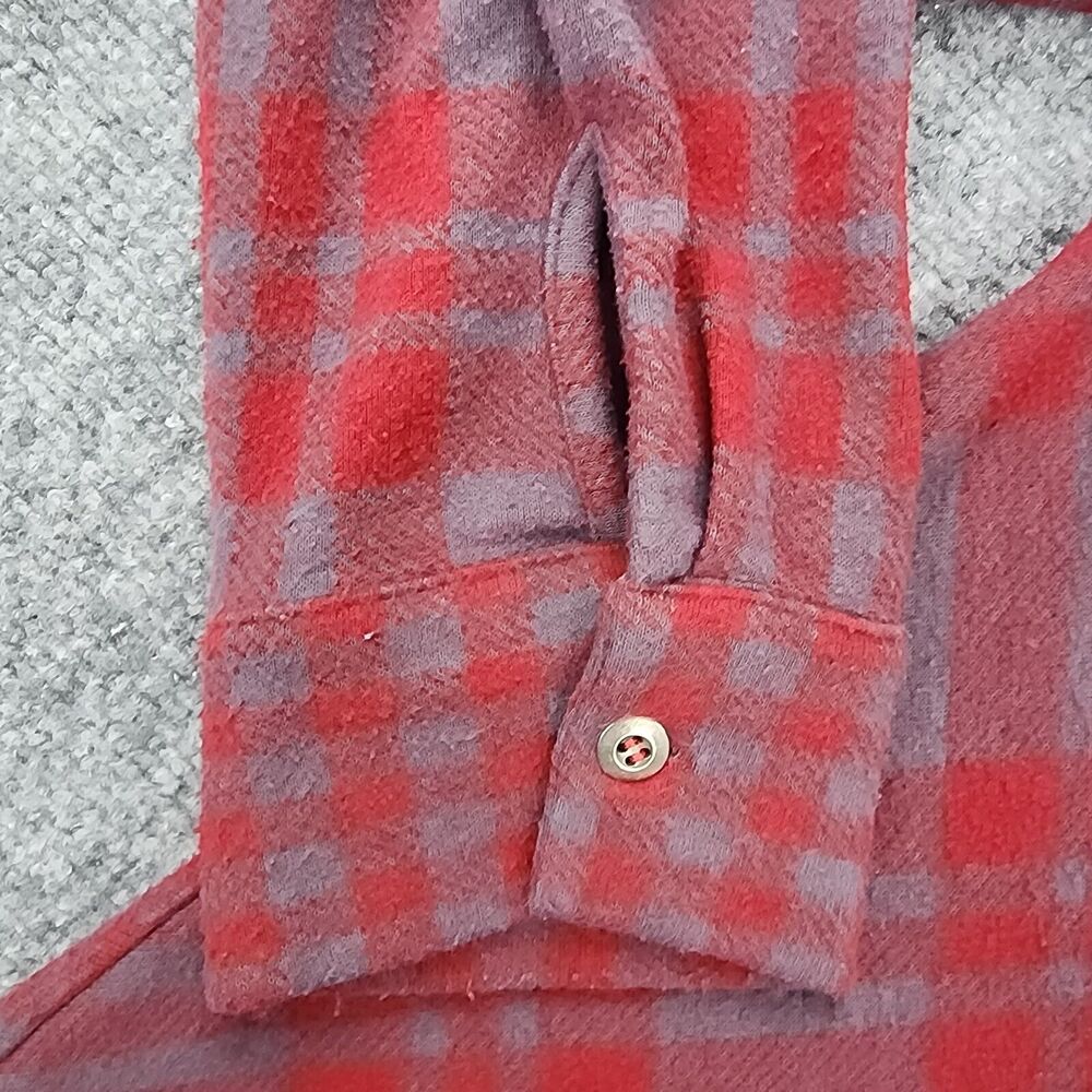 Soft Surroundings Sweater Womens Large Plaid Paramour Tunic Stretch Button Knit - Picture 9 of 15